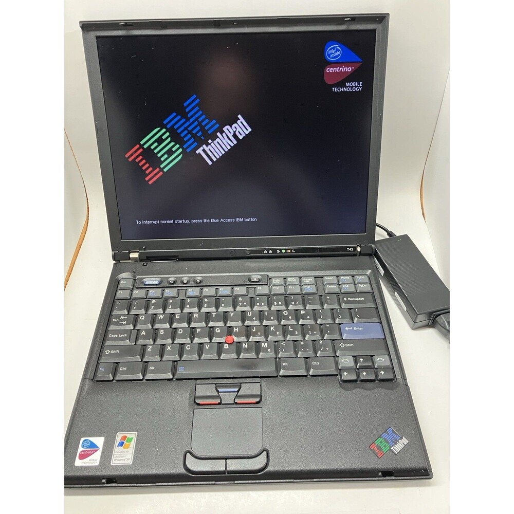 IBM ThinkPad T43 14” Laptop 40 GB HDD Intel Pentium M 1.86 GHz (READ)